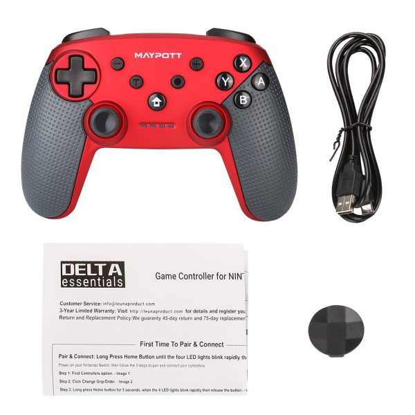 kartoffel organ dom Maypott Wireless Pro Controller for Nintendo Switch, Switch Controller  Wireless Built-in 6-Axis Gyros and Dual Motor, Bluetooth Gamepad for  Windows 7/10 PC, Android Red – Maypott